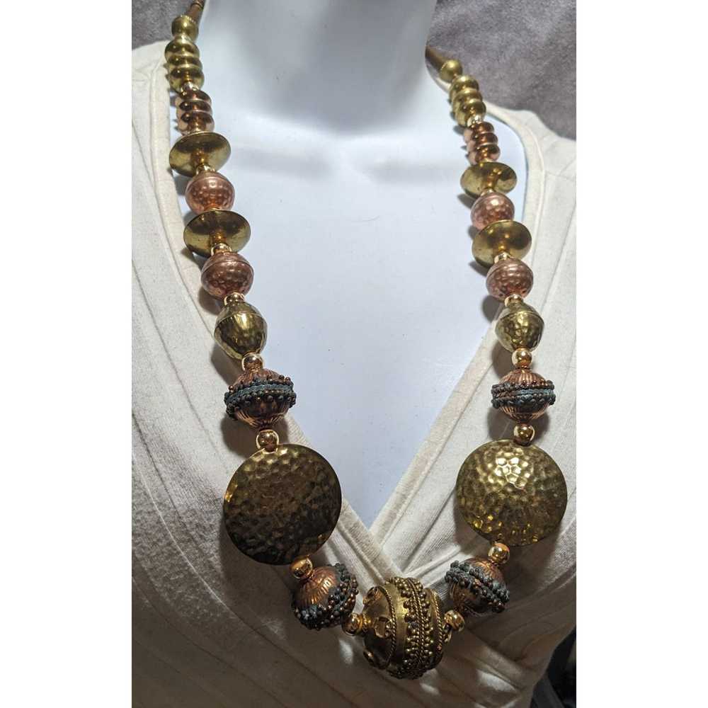 Other Vitnage Bohemian Mixed Metal Beaded Necklace - image 9