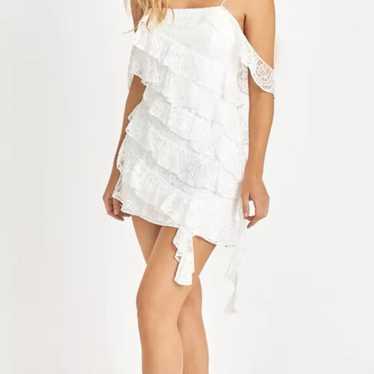 LoveShackFancy Sobine Asymmetrical Tiered Ruffles… - image 1