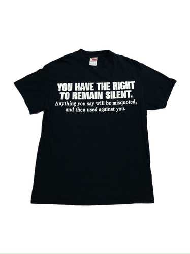 Vintage Y2K Right to Remain Silent Joke Tee