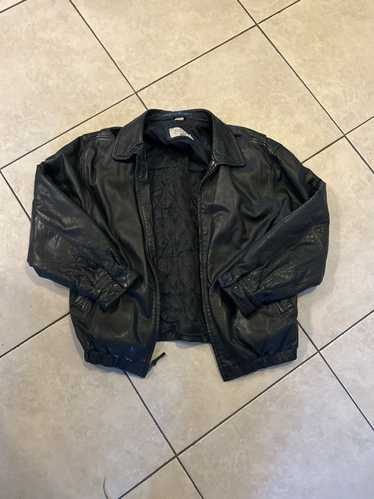 Authentic × Leather Jacket × Vintage RARE 1984 LEA