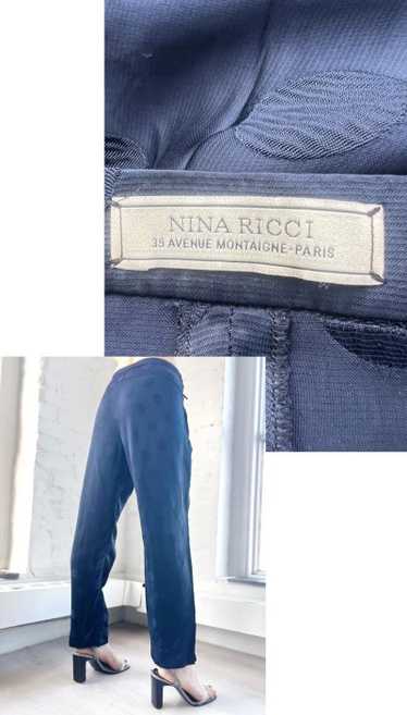 Nina Ricci satin spot on trousers