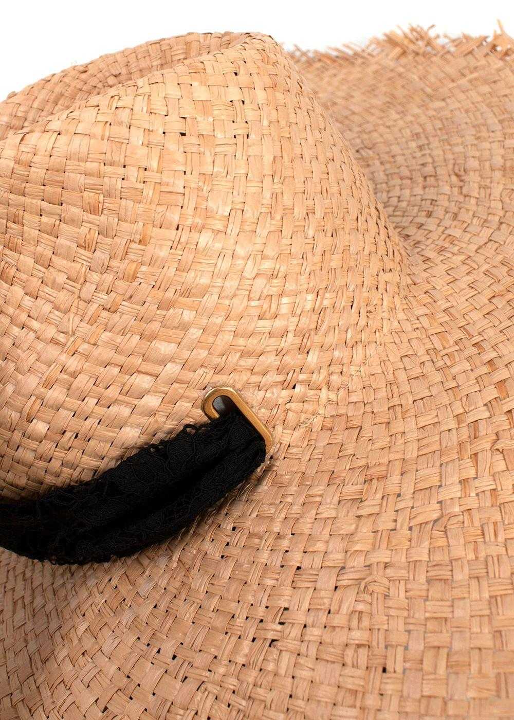 Managed by hewi Valentino Beige Straw Hat with Bl… - image 7