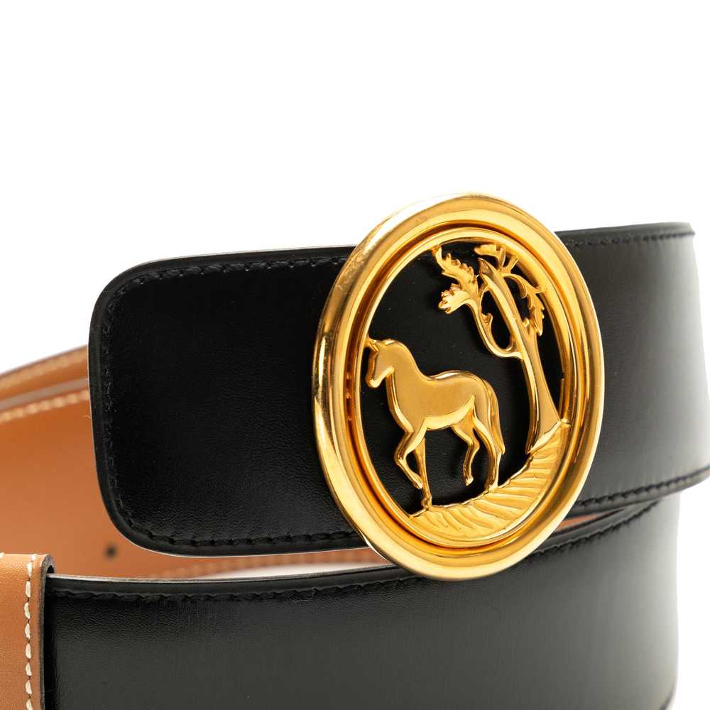 Product Details Hermes Black Horse Tree Emblem Le… - image 4