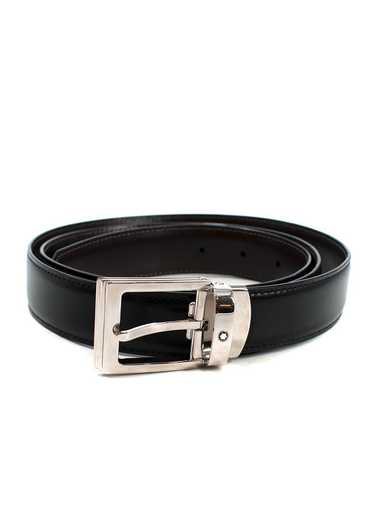 Managed by hewi Mont Blanc Black Leather Belt