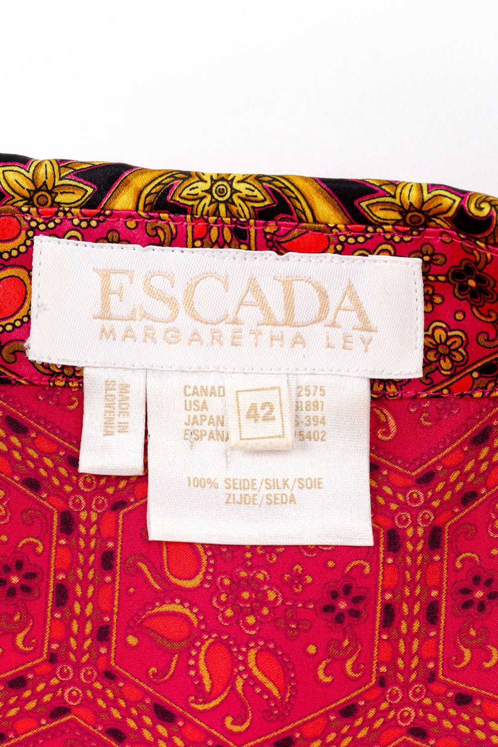 ESCADA Paisley Honeycomb Blouse II - image 11