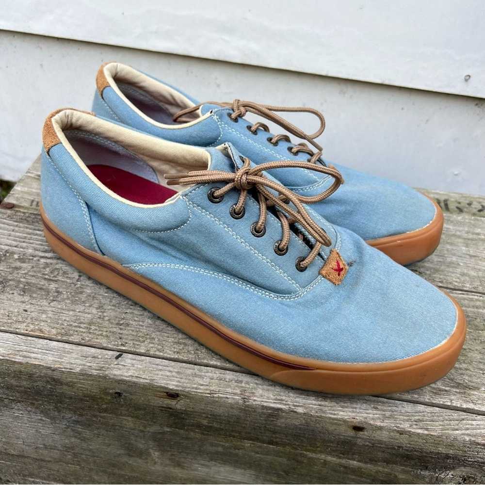 Twisted X Hooey Twisted X Blue Canvas Lace Up Sne… - image 1