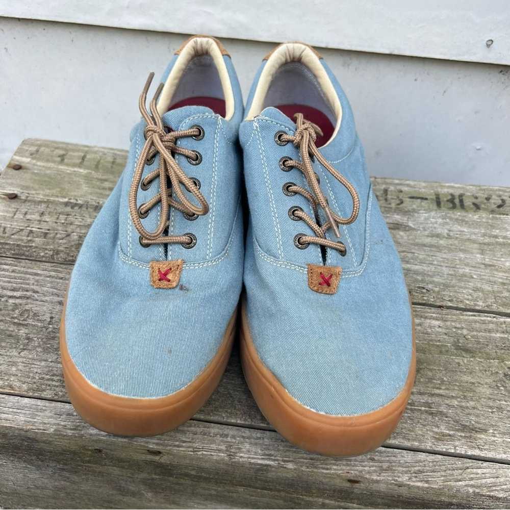 Twisted X Hooey Twisted X Blue Canvas Lace Up Sne… - image 7