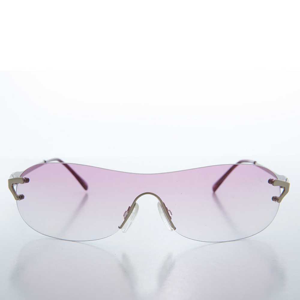 Wrap Around Mono Lens Vintage Sunglasses - Rosen - image 2