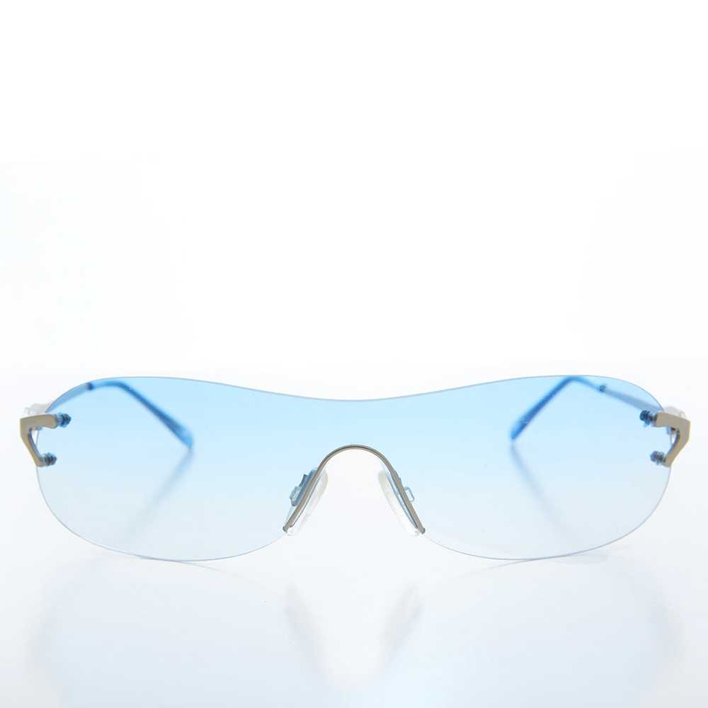 Wrap Around Mono Lens Vintage Sunglasses - Rosen - image 3