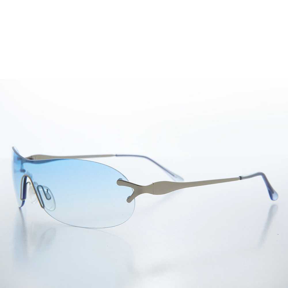 Wrap Around Mono Lens Vintage Sunglasses - Rosen - image 4