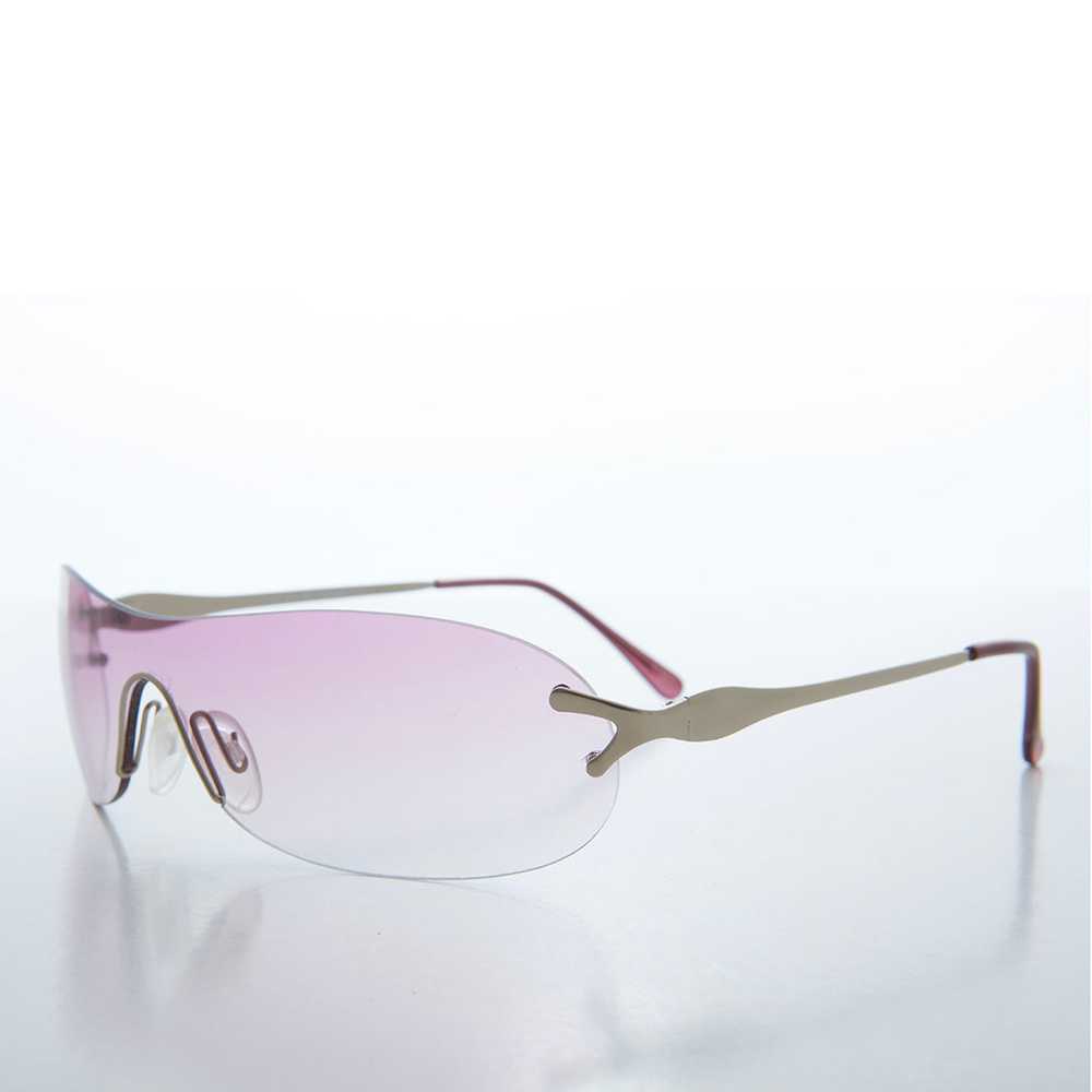 Wrap Around Mono Lens Vintage Sunglasses - Rosen - image 5