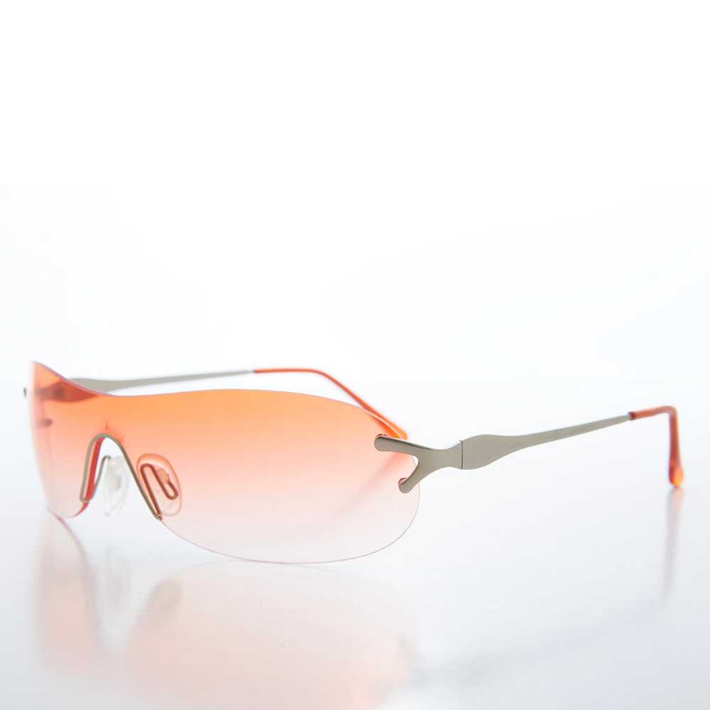 Wrap Around Mono Lens Vintage Sunglasses - Rosen - image 6