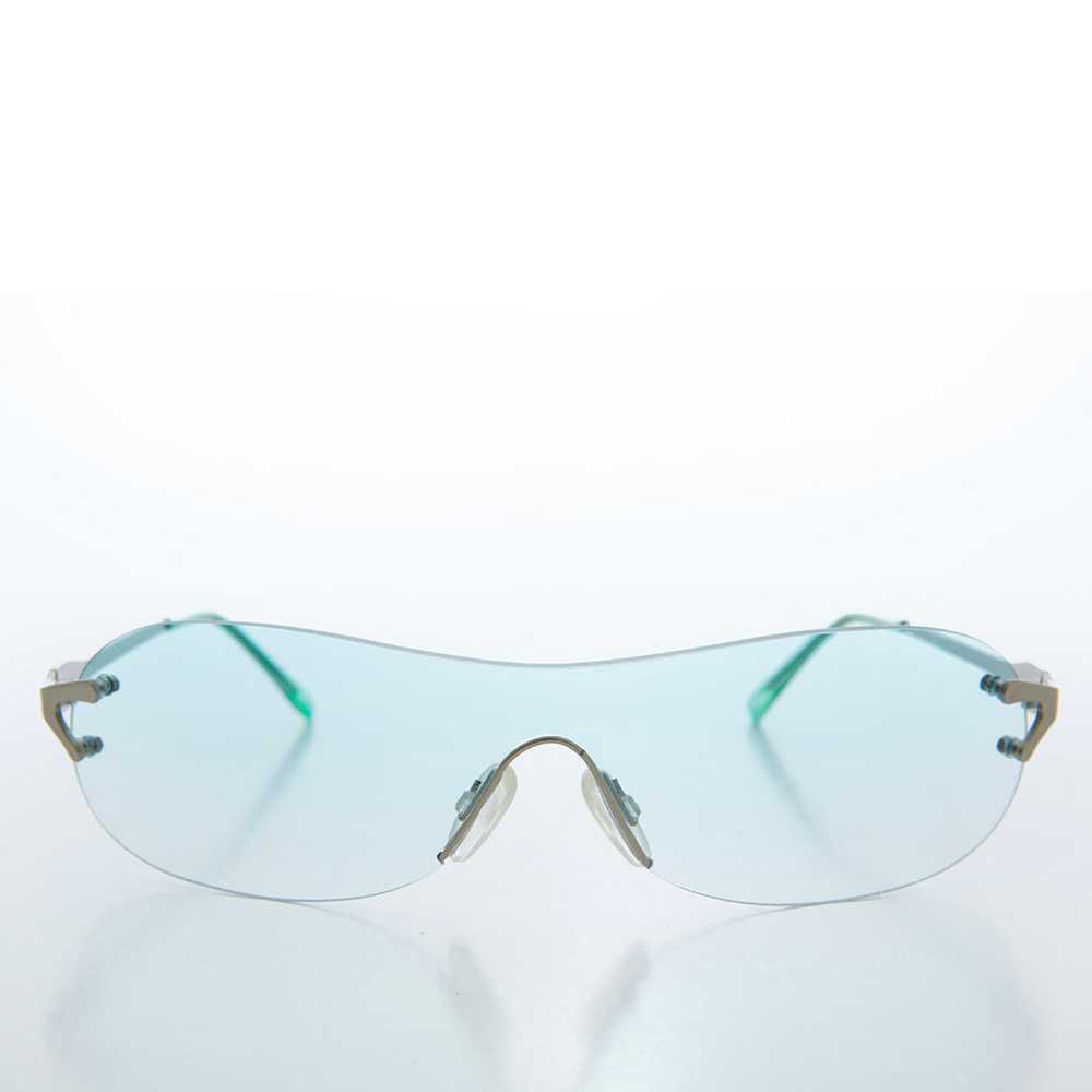 Wrap Around Mono Lens Vintage Sunglasses - Rosen - image 7