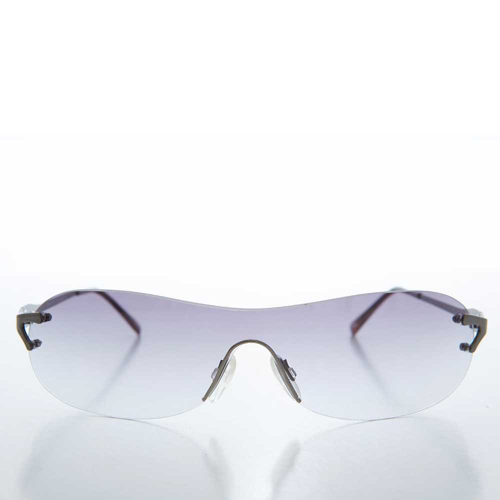 Wrap Around Mono Lens Vintage Sunglasses - Rosen - image 9