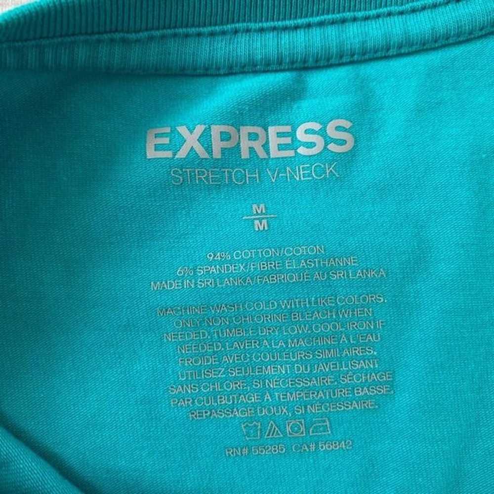 Express men M cotton blend stretch V-neck short s… - image 6