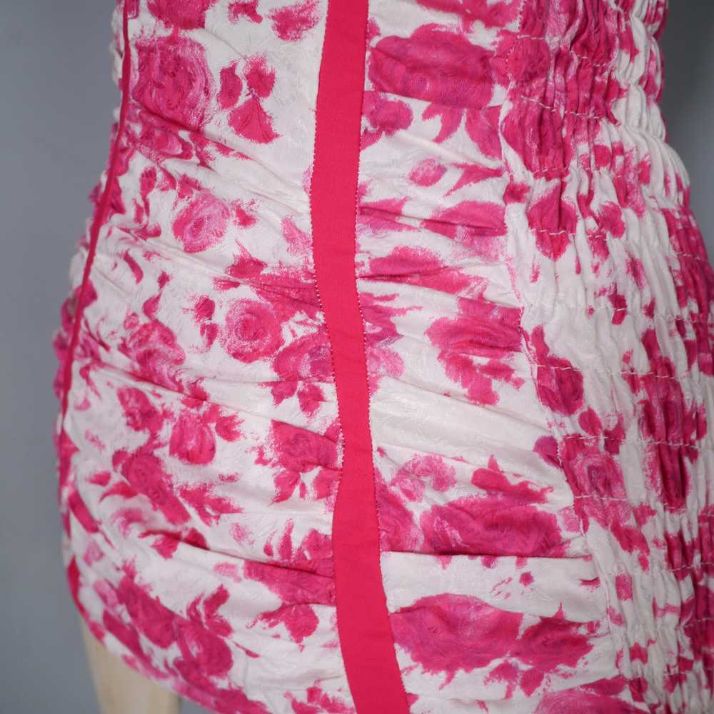 50s JANET DICKINSON PINK FLORAL SHIRRED SWIMSUIT … - image 7