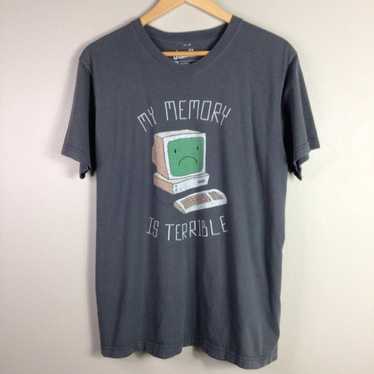 Funny 90s Computer Memory T Shirt Gray Large