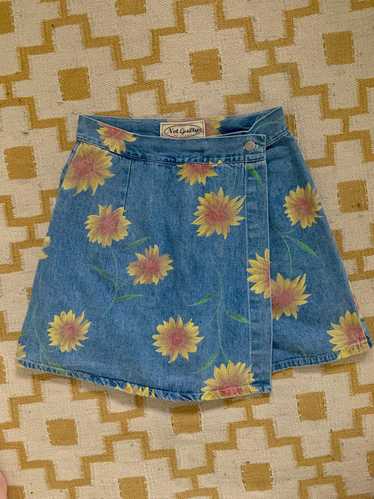 Random Vintage 1990s Sunflower Jean Skort (5/6) |…
