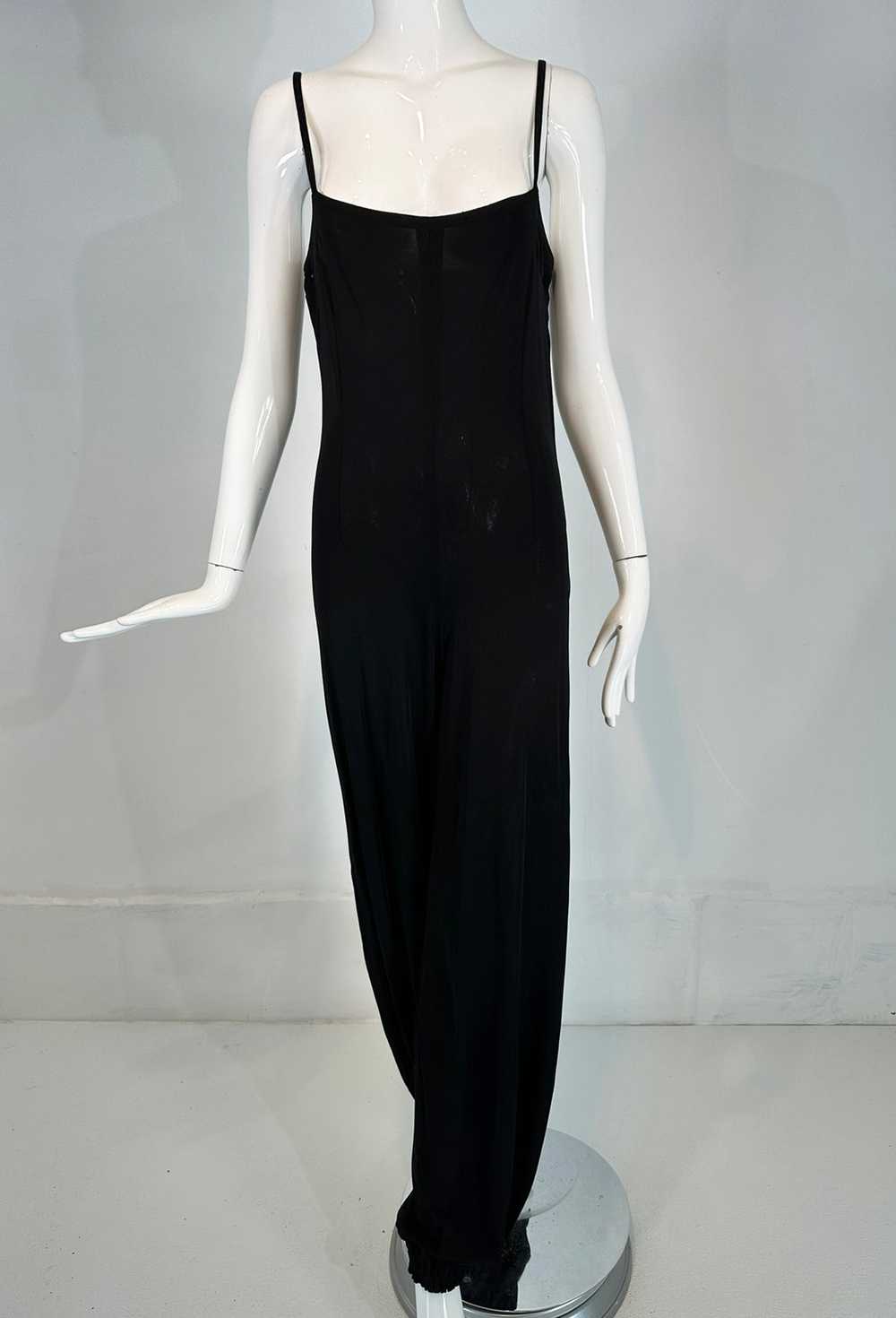 ZOA Paris 1980s Black Jersey Open Leg Harem Jumps… - image 12