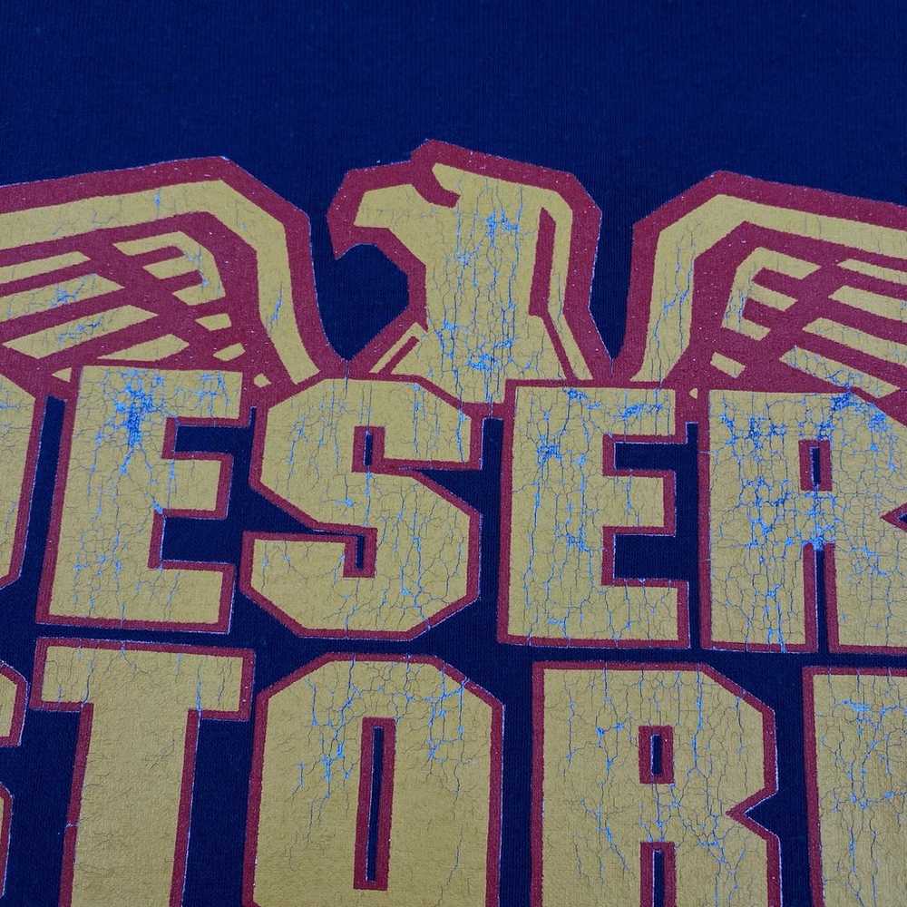 Vintage Desert Storm Shirt Size Large Blue Single… - image 9