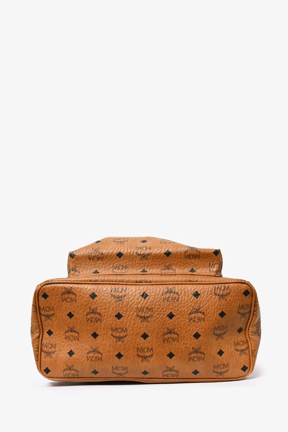 MCM Brown Leather Monogram Studded Backpack - image 5