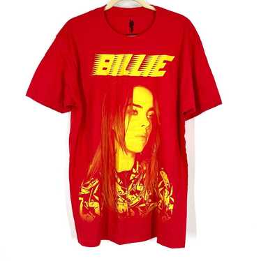 Billie Eilish Official Portrait Tee Racer Red T-Sh