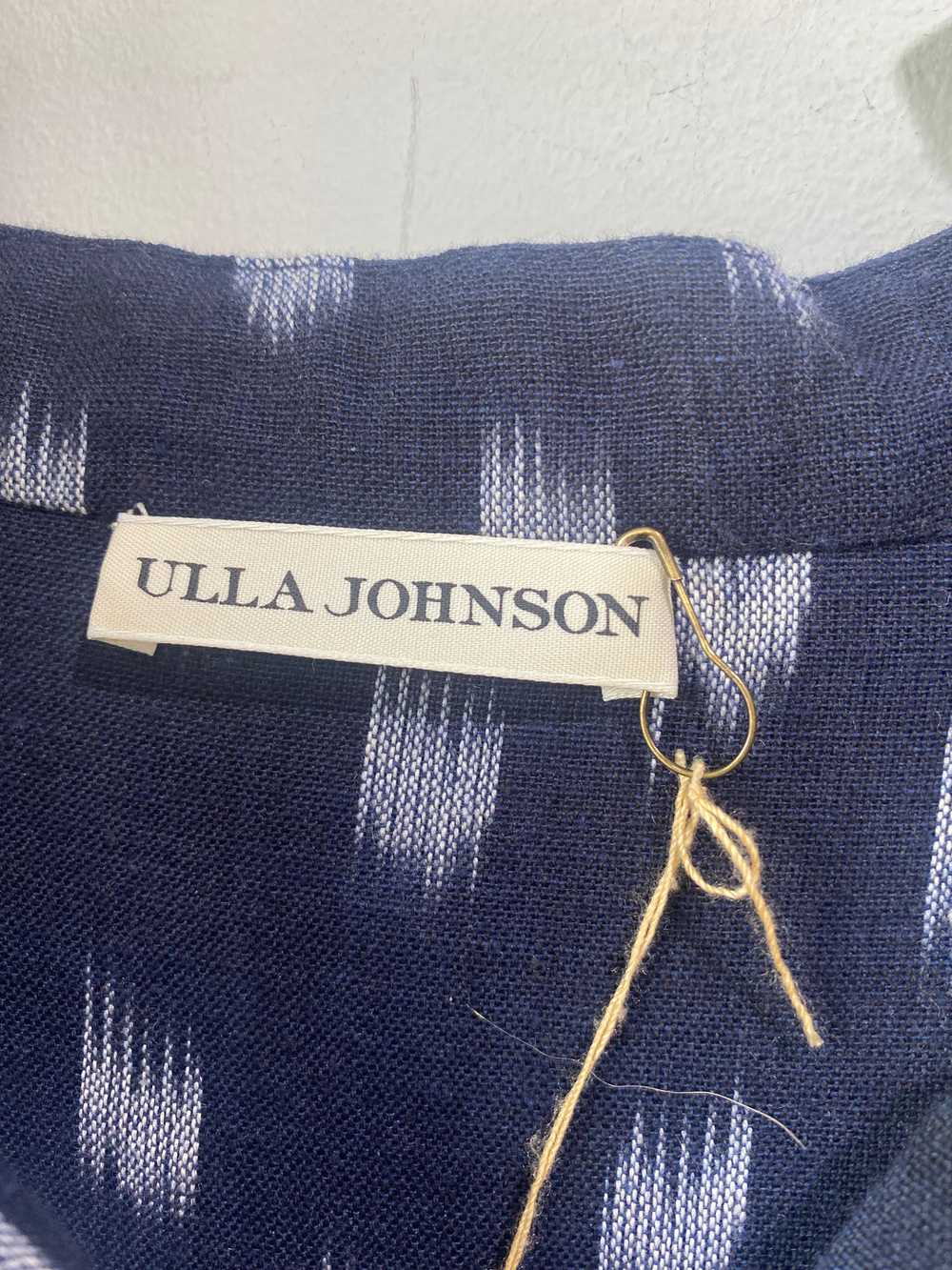 Ulla Johnson Navy Batik Print Tie Dress - image 5