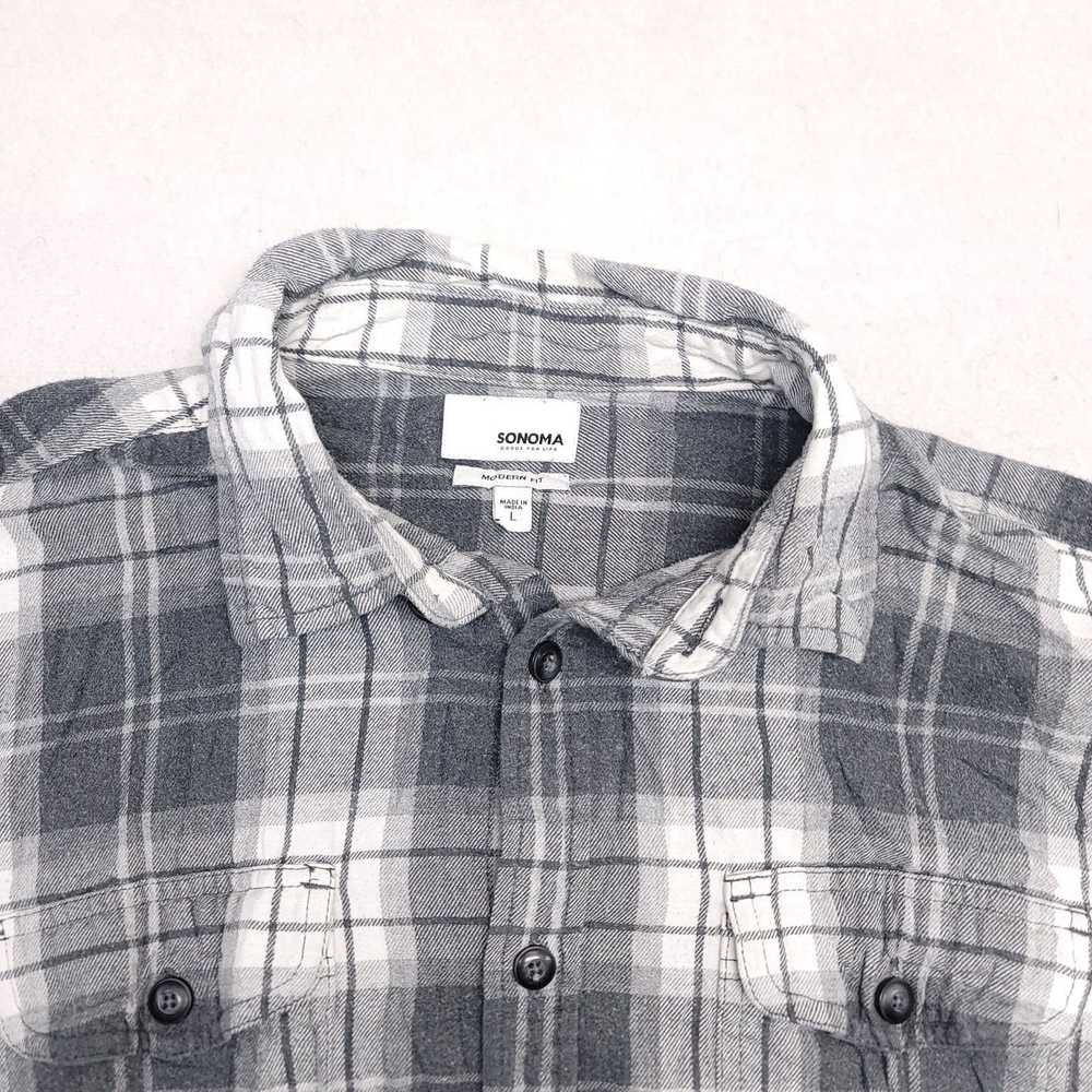 Sonoma Sonoma Tartan Flannel Button Up Shirt Mens… - image 1