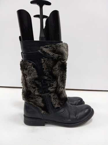B. Makowsky B Makowsky Women's Black Fur Boots Siz