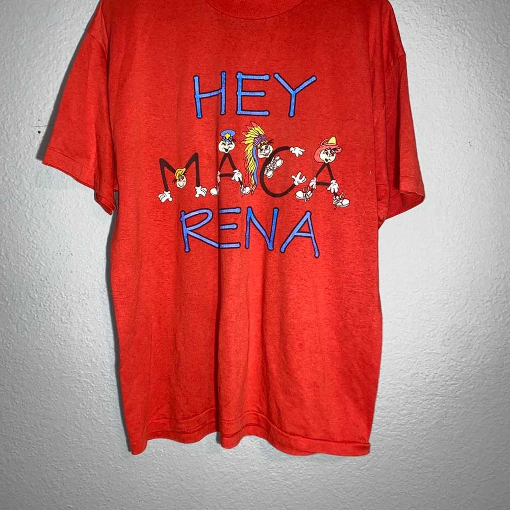 Vtg 1980s Hey Maca Rena Single Stitch Shirt Size … - image 1