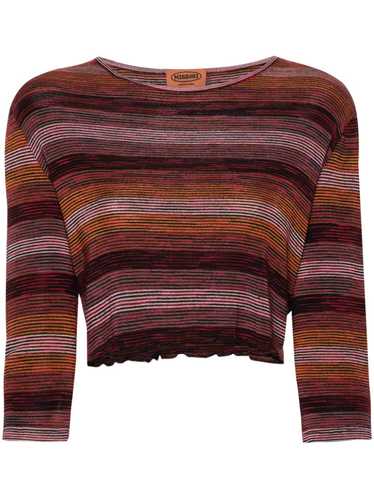 Missoni Pre-Owned 2000s striped crop top - Black - image 1