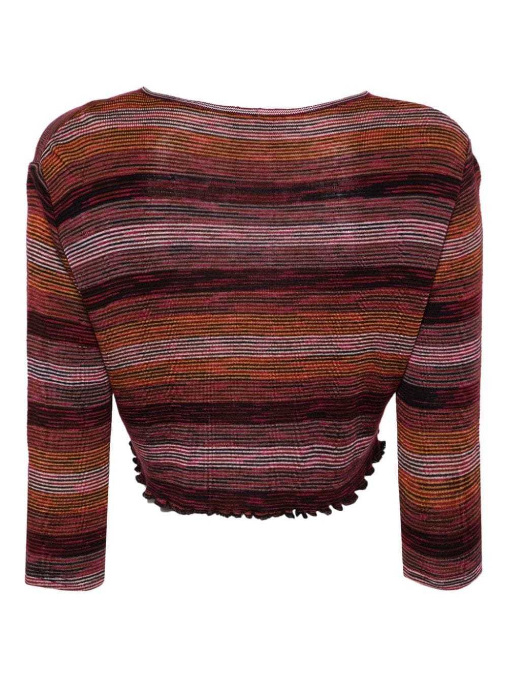 Missoni Pre-Owned 2000s striped crop top - Black - image 2