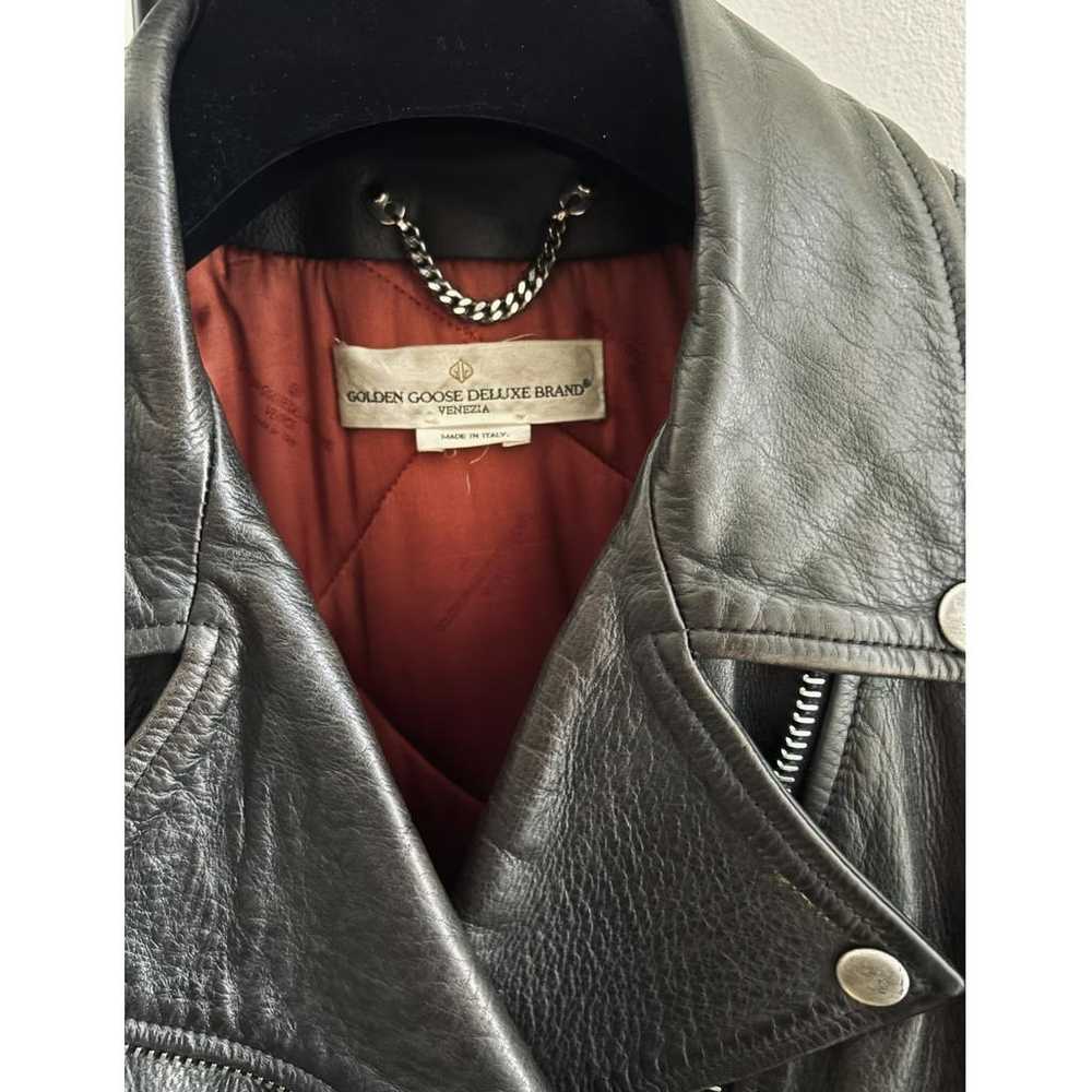 Golden Goose Leather biker jacket - image 7