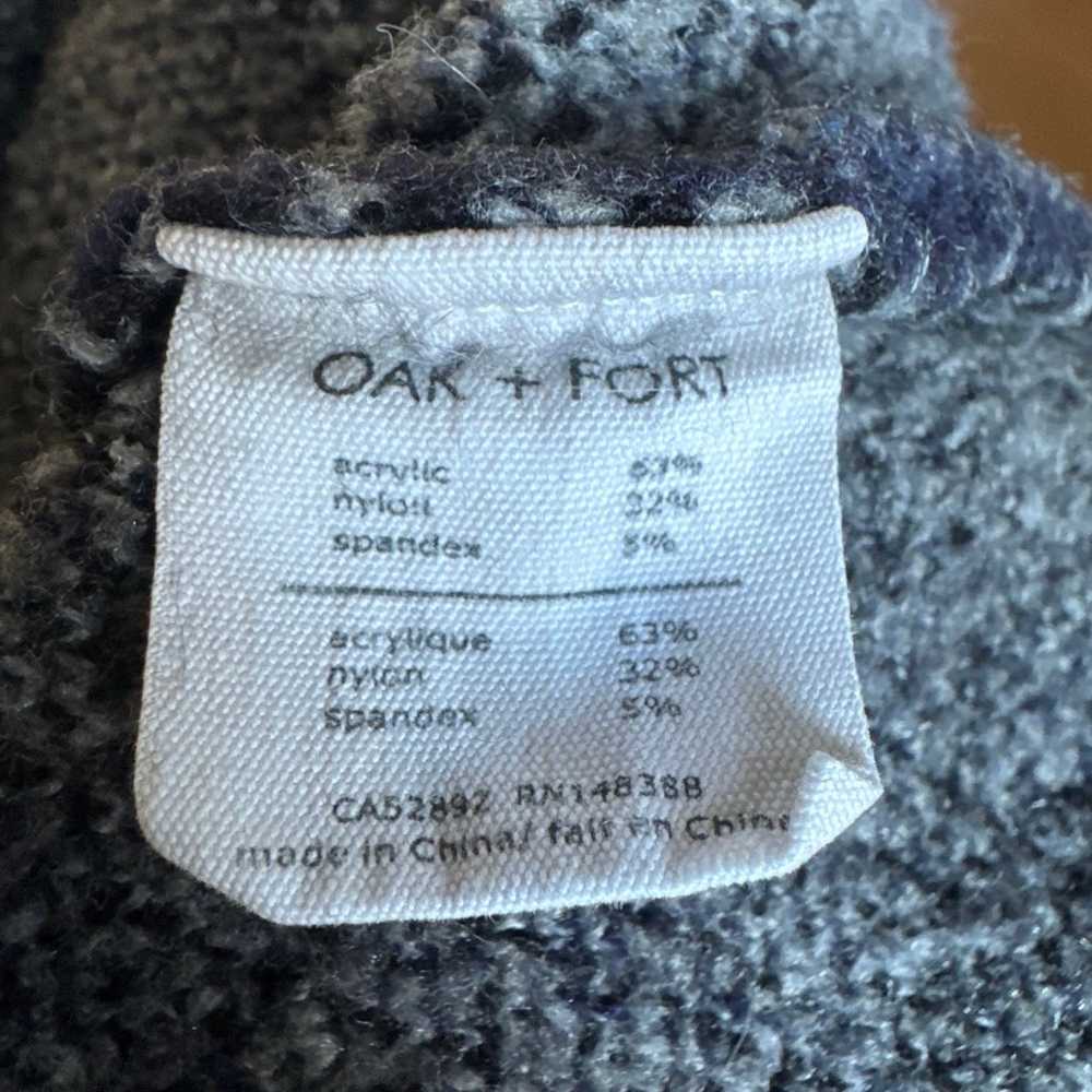 OAK + FORT Intarsia oversized sweater in blue & g… - image 11
