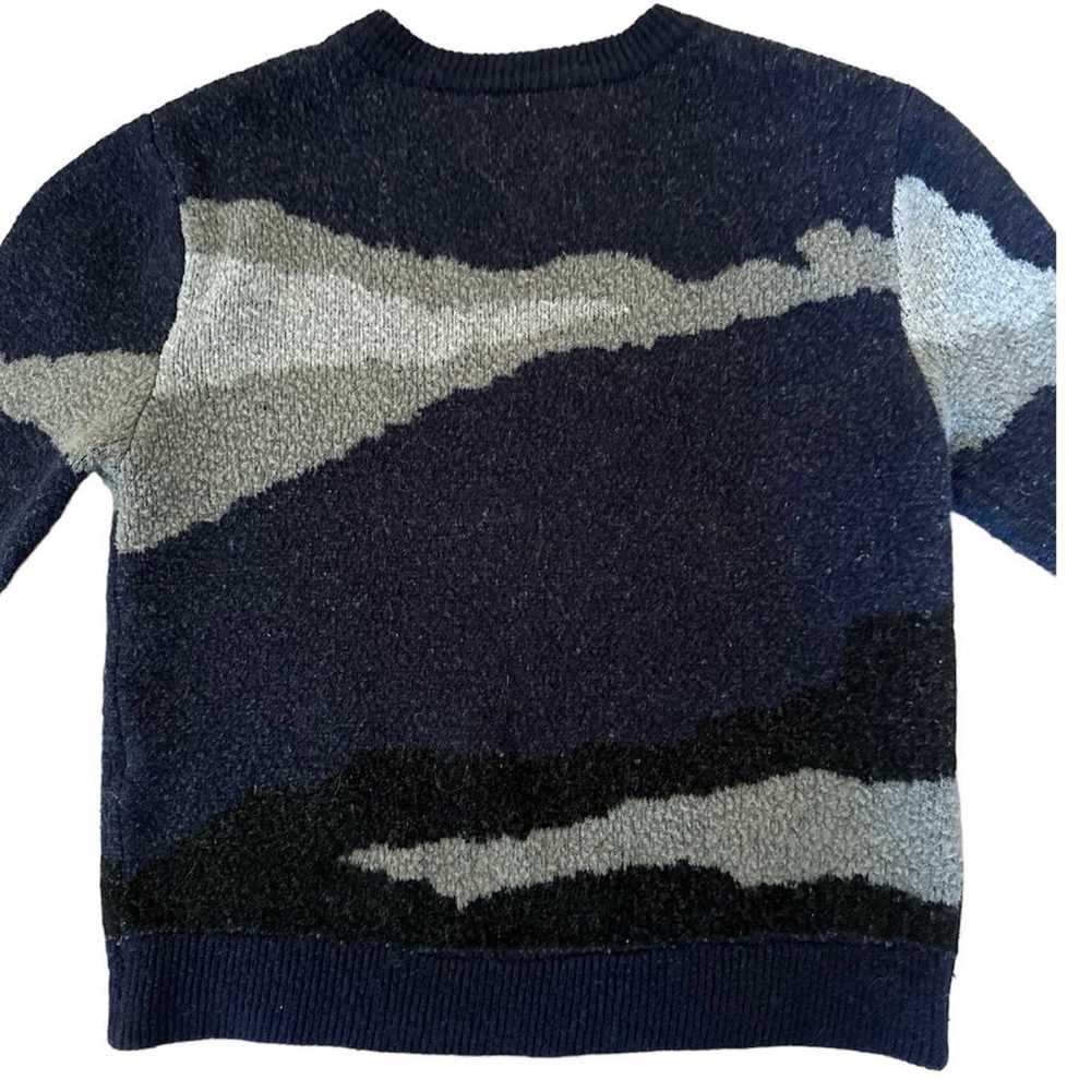 OAK + FORT Intarsia oversized sweater in blue & g… - image 6