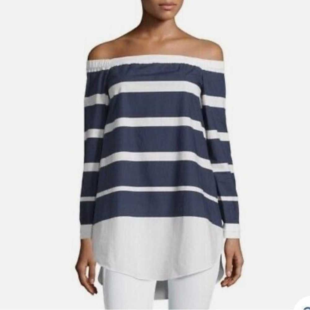 Derek Lam 10 Crosby Off The Poplin Striped Off Th… - image 2