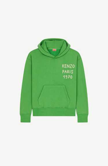 Kenzo o1mle0624 Oversized Hooded in Green/White