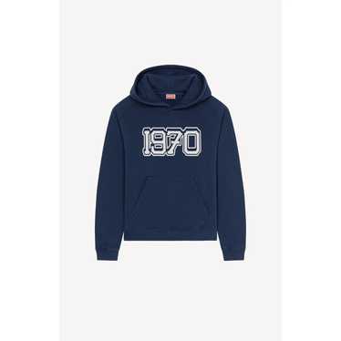 Kenzo o1mle0624 1970 Varsity Hooded in Navy/White