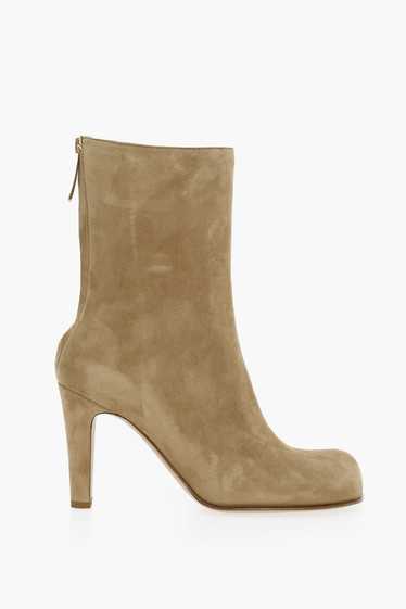 Bottega Veneta og1mm0624 Suede Ankle Boots in Beig