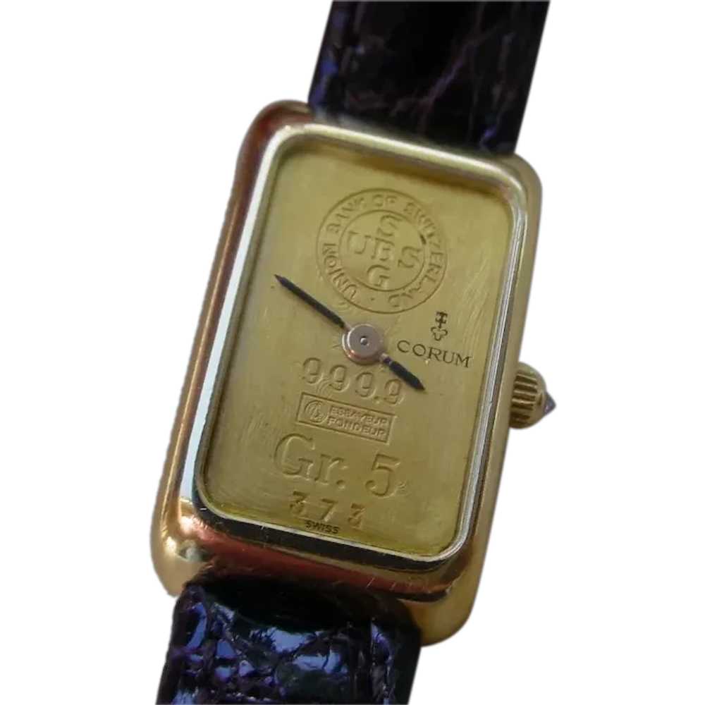 Elegant 18K Gold Corum, 5 Gram Pure Gold Ingot Di… - image 1