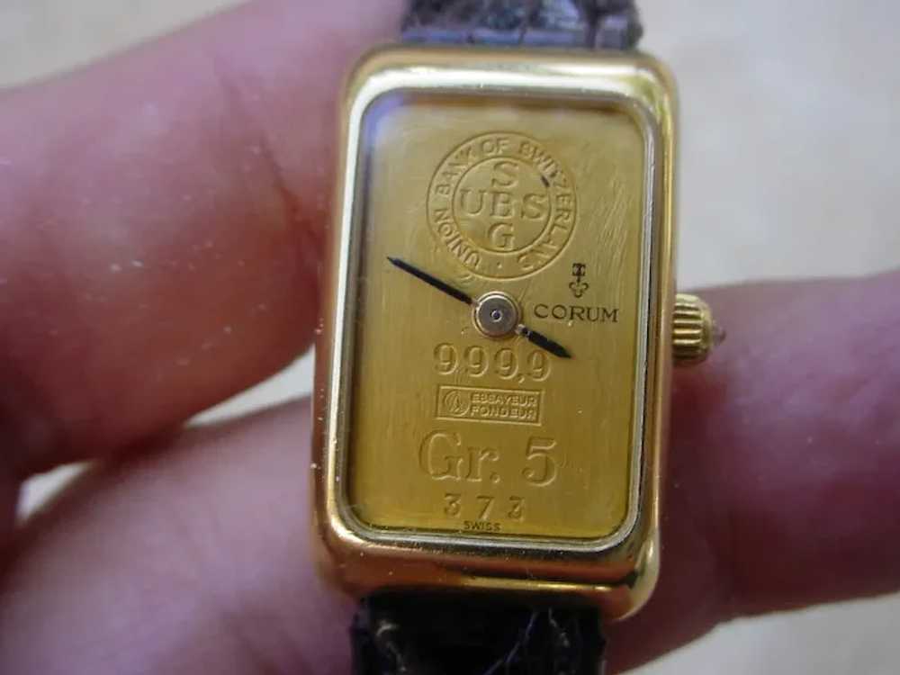 Elegant 18K Gold Corum, 5 Gram Pure Gold Ingot Di… - image 2