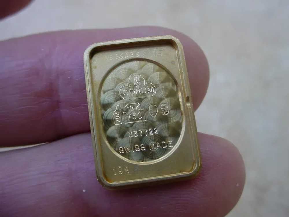 Elegant 18K Gold Corum, 5 Gram Pure Gold Ingot Di… - image 8