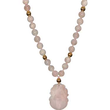 Large Rose Quartz Necklace