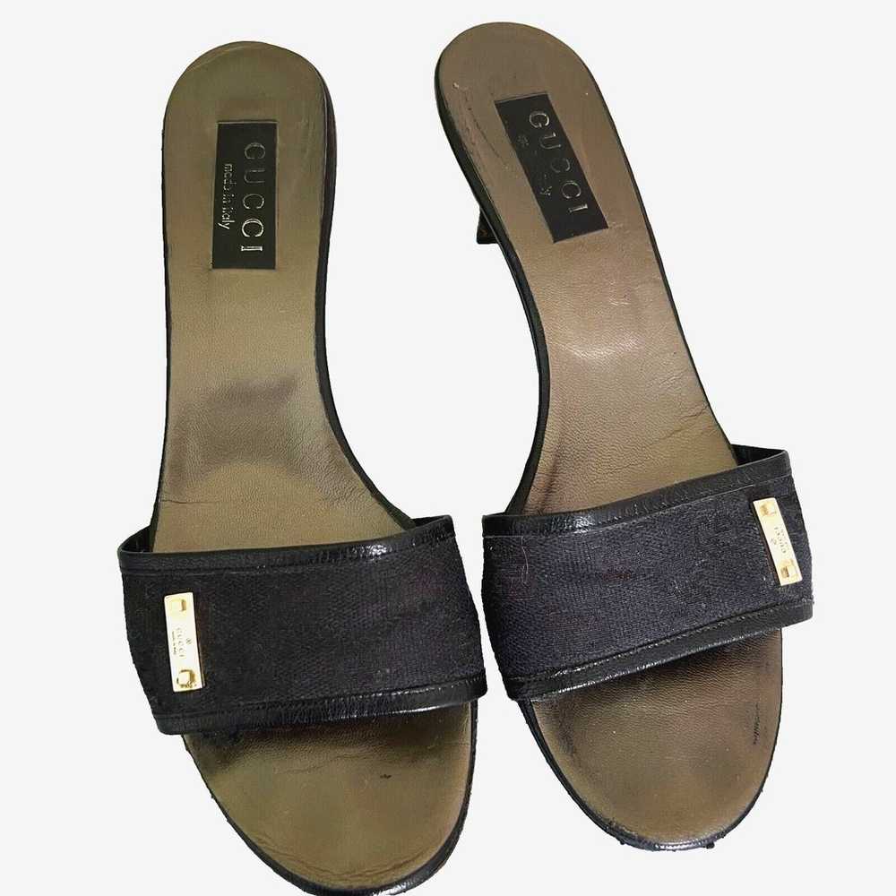 Vintage Gucci GG-Logo Sandals Mules Women’s US 10… - image 1