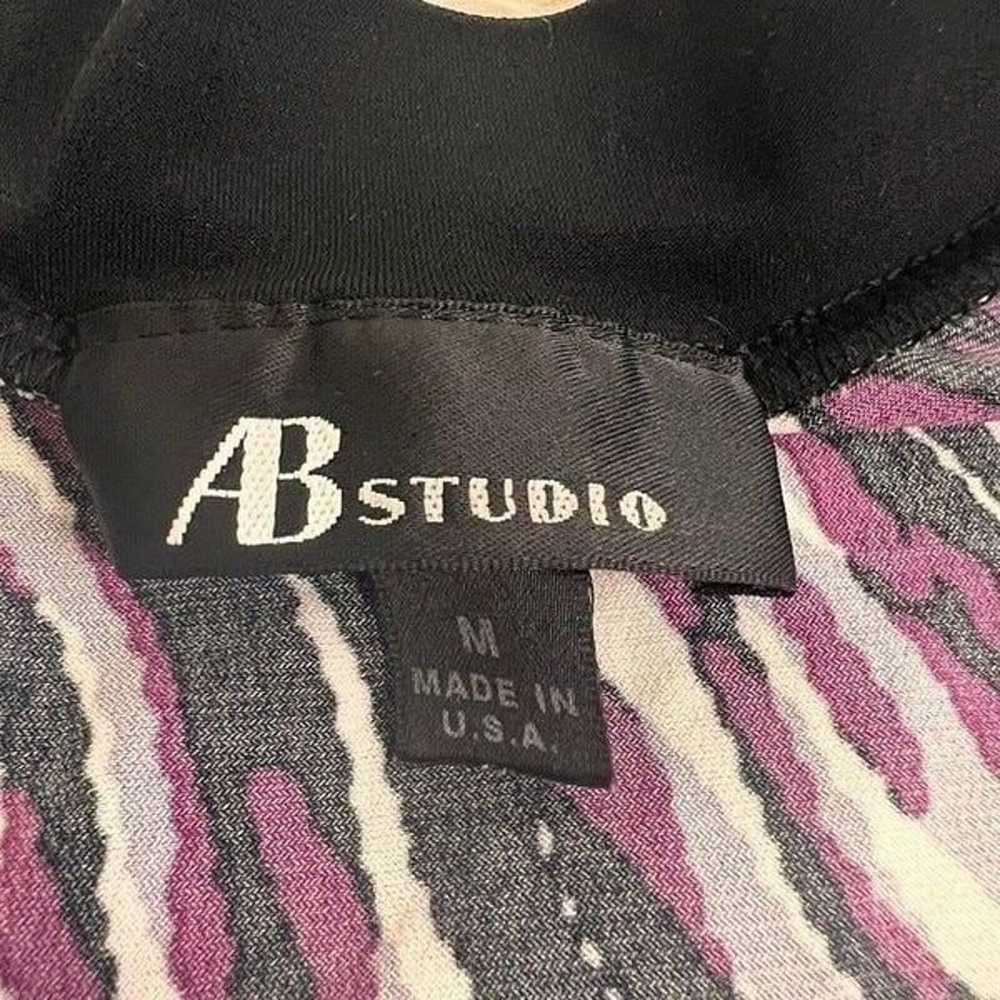 Ab studio Womens Vintage Y2K Jersey Knit Purple Z… - image 3