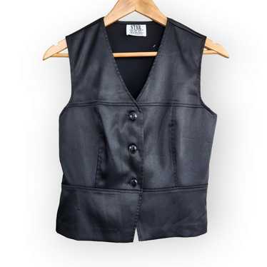 Vintage Star City Clothing Co Black Satin Button … - image 1