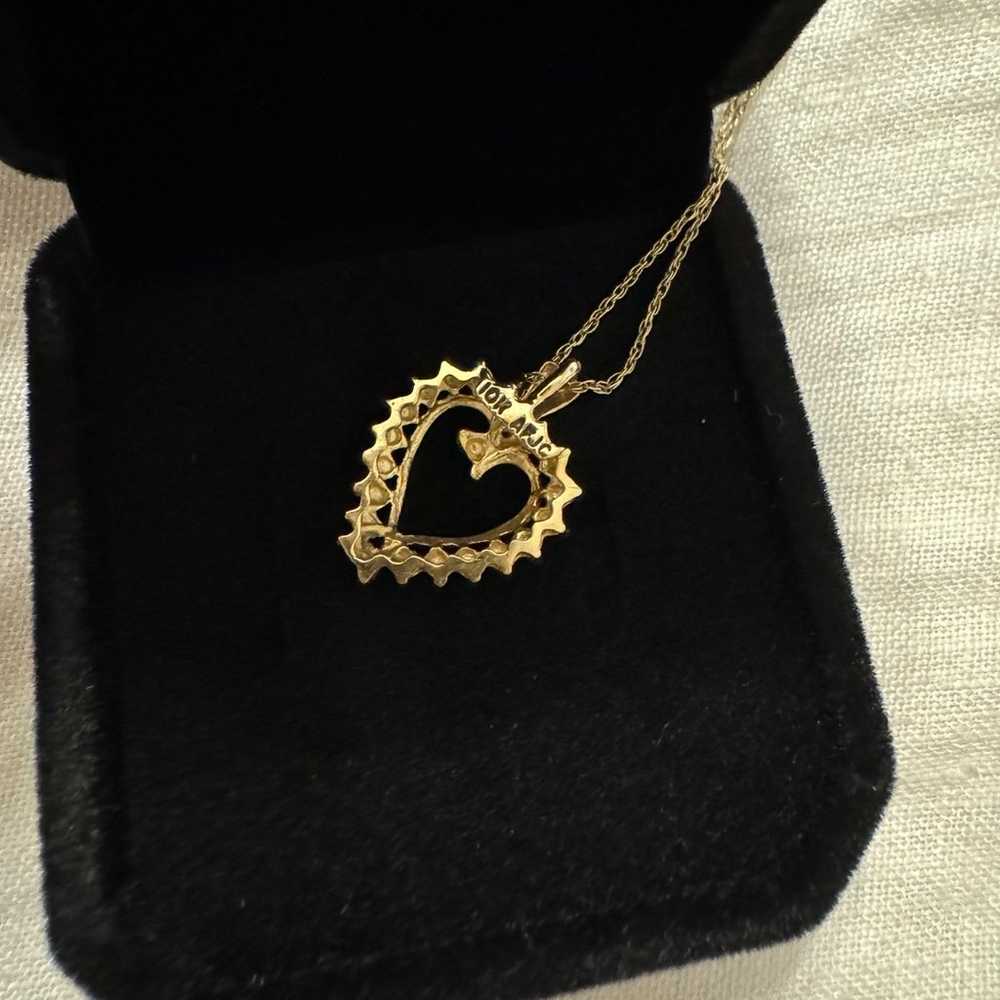 Gold 10k Necklace and Pendant - image 2