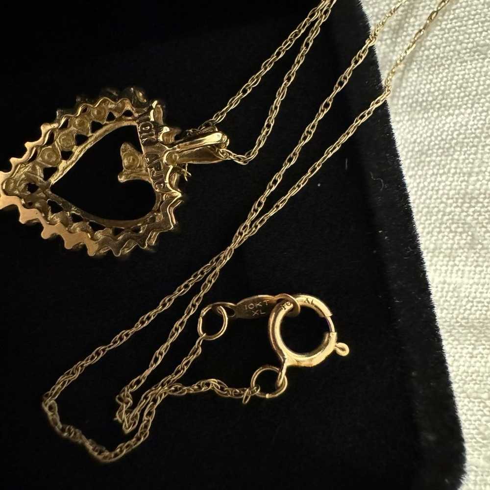 Gold 10k Necklace and Pendant - image 4