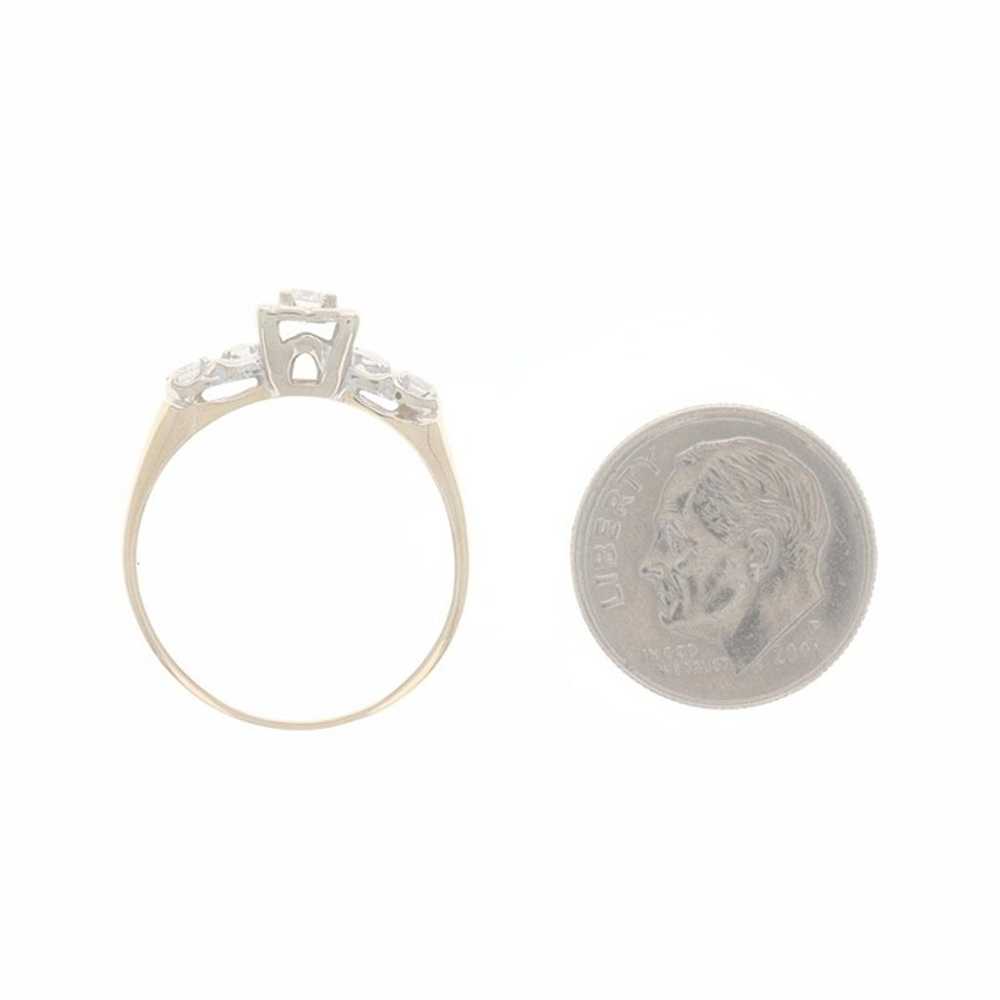 Yellow Gold Diamond Vintage Engagement Ring - 14k… - image 5