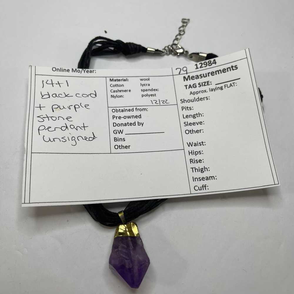 purple stone necklace boho bohemian trendy black … - image 10